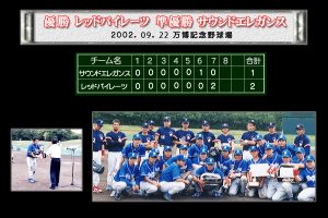 第46回決勝戦 大阪北リーグ野球大会 優勝・レッドパイレーツ
